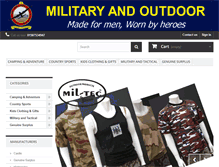Tablet Screenshot of militaryandoutdoor.co.uk